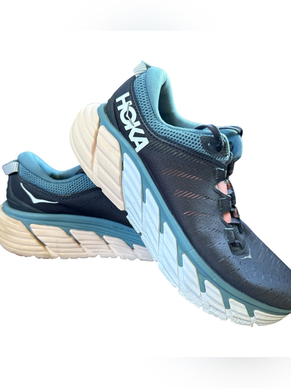 Hoka One Gaviota 3 Road Running Shoes Lightweight Ombre Blue Women Sz 8.5B